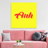 ベトナムブラザー – Anh ～ế Ting Vitệ言語 キャンバスプリント (インサイチュ (リビング))