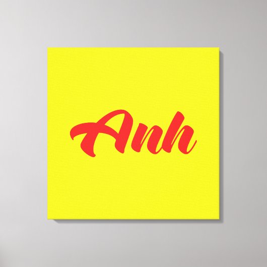 ベトナムブラザー – Anh ～ế Ting Vitệ言語 キャンバスプリント (正面)