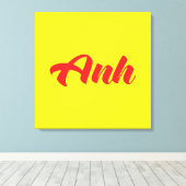 ベトナムブラザー – Anh ～ế Ting Vitệ言語 キャンバスプリント (インサイチュ (ウッドフロア))