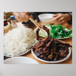 ベトナムブンチャ食べアジア食品 ポスター