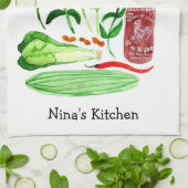 ベトナムライス転が紙フードウォーターカスタムカラー キッチンタオル (折り畳み)