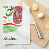 ベトナムライス転が紙フードウォーターカスタムカラー キッチンタオル (四つ折り)