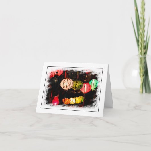 ベトナムランタンフォールドノテカード サンキューカード (正面)