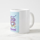 ベトナムヴィンテージドラゴン旅行ポスター ジャンボコーヒーマグカップ (正面右)