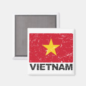 ベトナムヴィンテージ国旗 マグネット (正面/裏面)