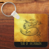 ベトナム中国のウッドドラゴン年モノグラムK キーホルダー (正面)