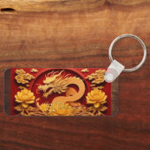 ベトナム中国のウッドドラゴン年モノグラムK キーホルダー (正面)