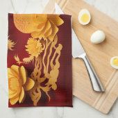 ベトナム中国のウッドドラゴン年2024 KT キッチンタオル (四つ折り)