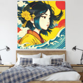 ベトナム人女性フル開花 キャンバスプリント (インサイチュ (寝室))