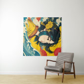 ベトナム人女性フル開花 タペストリー (インサイチュ(横))