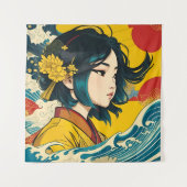 ベトナム人女性フル開花 タペストリー (正面)