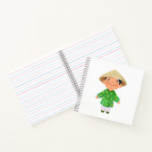 ベトナム人in Ao Daai Spiral Notebook - "Xin Chao" ノートブック (内部)