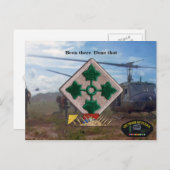 ベトナム南部戦争ベット第4歩兵連盟 ポストカード (正面/裏面)