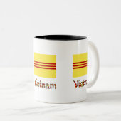 ベトナム及び南ベトナム国旗3 ツートーンマグカップ (正面右)