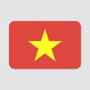 ベトナム国旗が付いた愛国的な名前タグ 名札