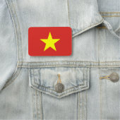 ベトナム国旗が付いた愛国的な名前タグ 名札 (インサイチュ)