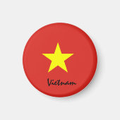 ベトナム国旗と南アジアの休日、旅行/スポーツ マグネット (正面)