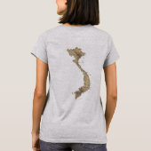 ベトナム国旗と地図dk Tシャツ (裏面)