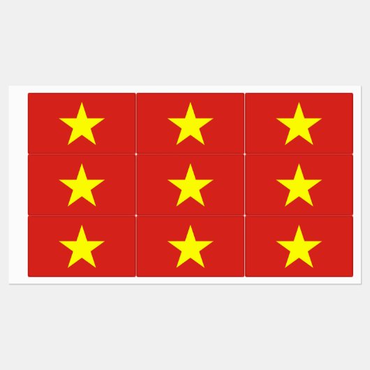 ベトナム国旗のある愛国的なラベル ラベル (シート)