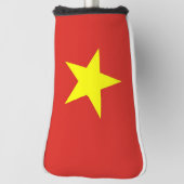 ベトナム国旗のゴルフパターカバー ゴルフヘッドカバー (回転90)