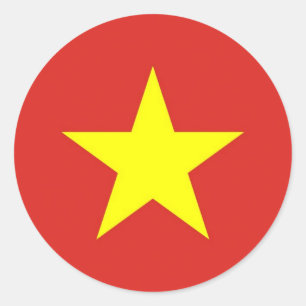 ベトナム国旗のシール ラウンドシール