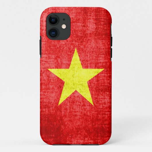 ベトナム国旗のヴィンテージ Case-Mate iPhoneケース (裏面)