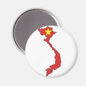 ベトナム国旗の地図 マグネット (正面/裏面)