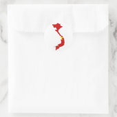 ベトナム国旗の地図 ラウンドシール (バッグ)