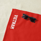 ベトナム国旗の壮麗な愛国心 ビーチタオル (インサイチュ)