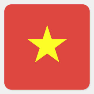 ベトナム国旗の星 スクエアシール