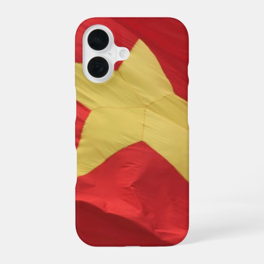ベトナム国旗の赤 iPhone 16ケース (裏面)