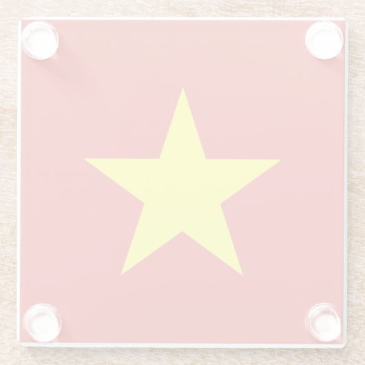 ベトナム国旗を持つガラスコスター ガラスコースター (裏面)