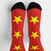 ベトナム国旗を持つ女性用靴下 ソックス (上部)