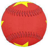 ベトナム国旗を持つ愛国的なソフトボール ソフトボール (裏面)