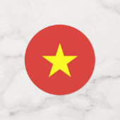 ベトナム国旗を持つ表紙吹雪 コンフェッティ (スモール正面)