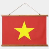 ベトナム国旗を掲げたウォールタペストリー 吊り下げ型タペストリー (正面)