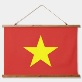 ベトナム国旗を掲げたウォールタペストリー 吊り下げ型タペストリー