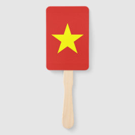 ベトナム国旗を掲げたハンドファンのセット ハンドファン