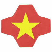 ベトナム国旗を掲げた愛国的なサッカーボール サッカーボール (フラット)