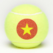 ベトナム国旗を掲げた愛国的なテニスボール テニスボール (裏面)