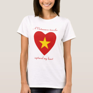 ベトナム国旗スイートハートTシャツ Tシャツ
