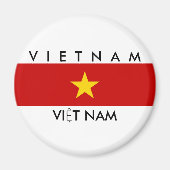 ベトナム国旗名文字記号 マグネット (正面)