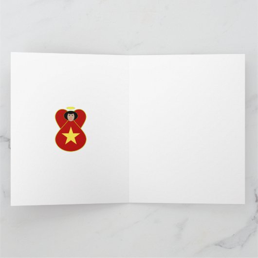 ベトナム国旗 エンジェル クリスマス オーダーメイド カード (内部)