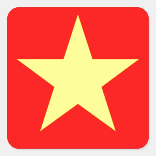 ベトナム国旗 スクエアシール (正面)