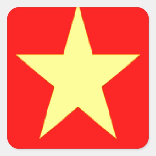 ベトナム国旗 スクエアシール (正面)