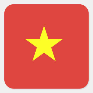 ベトナム国旗 スクエアシール