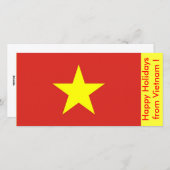 ベトナム国旗、ベトナムからのハッピーホリデー シーズンカード (正面/裏面)