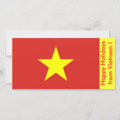 ベトナム国旗、ベトナムからのハッピーホリデー シーズンカード (正面)