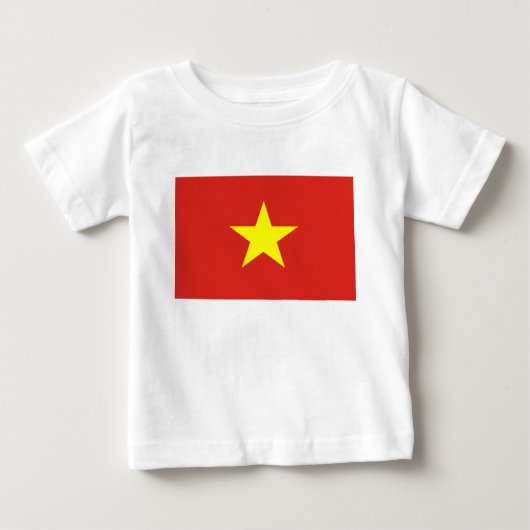 ベトナム国旗（ベトナム） ベビーTシャツ (正面)