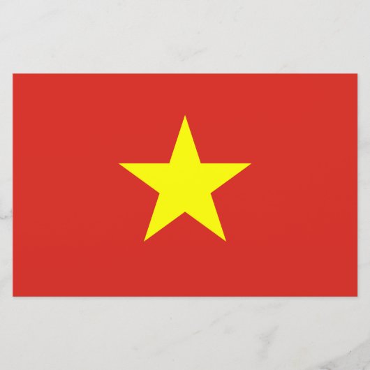 ベトナム国旗（ベトナム） 便箋 (正面)